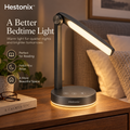 Hestonix™ Fold-Away Bedside Reading Lamp with Focused Night Reading Light and Soft Ambient Glow