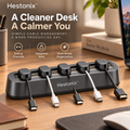 Hestonix™ Sculpted Desktop Cable Organizer with Sliding Cable Channels