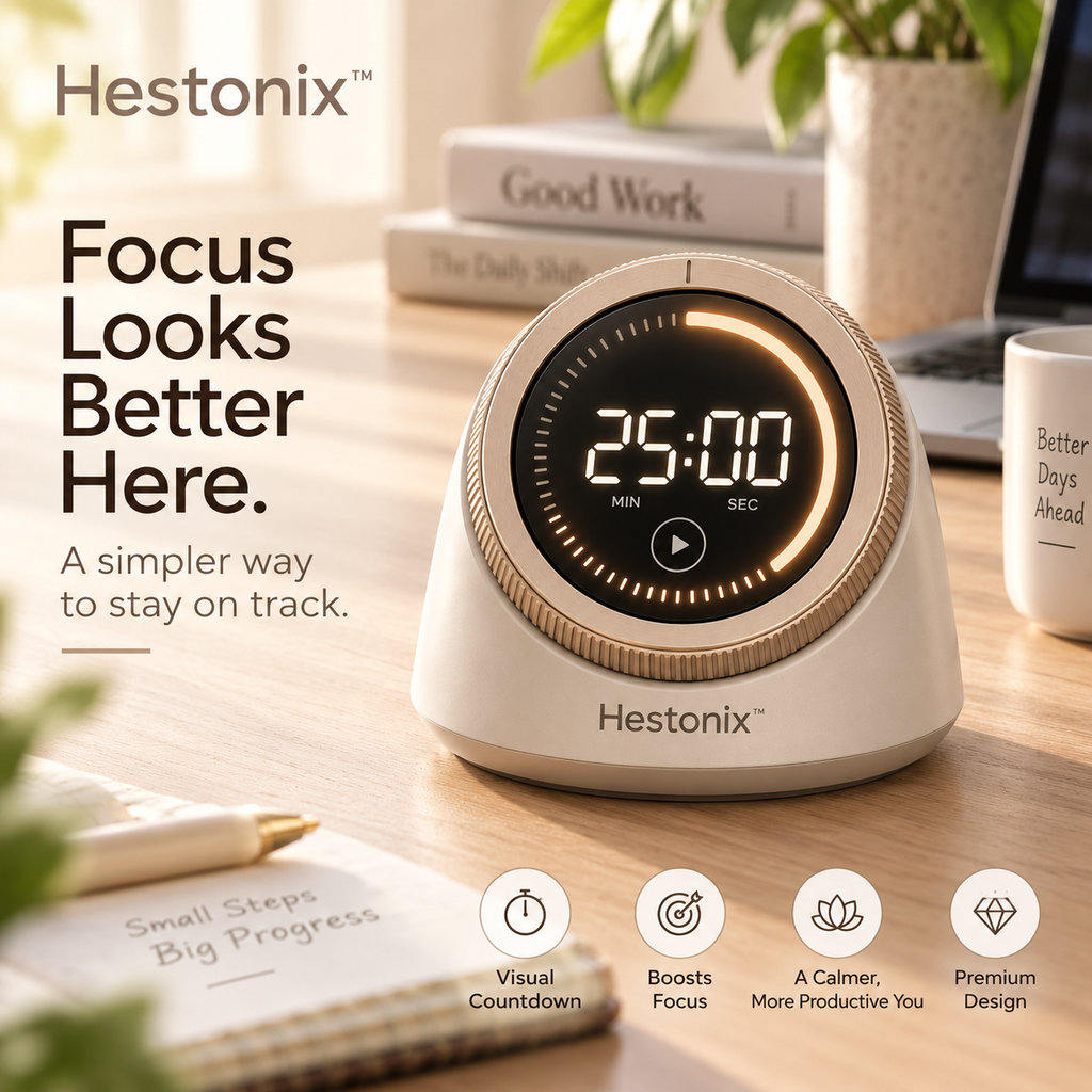 Hestonix™ Rotating Focus Timer with Halo Progress Display