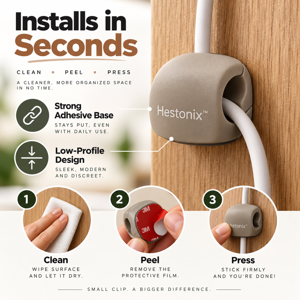 Hestonix™ Low-Profile Cable Anchor Clips