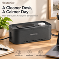 Hestonix™ Sculpted Power Cord Storage Box with Elevated Device Tray
