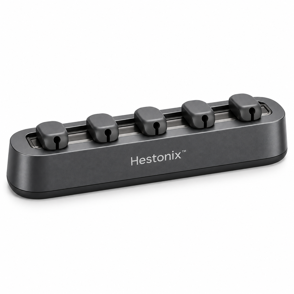 Hestonix™ Sculpted Desktop Cable Organizer with Sliding Cable Channels